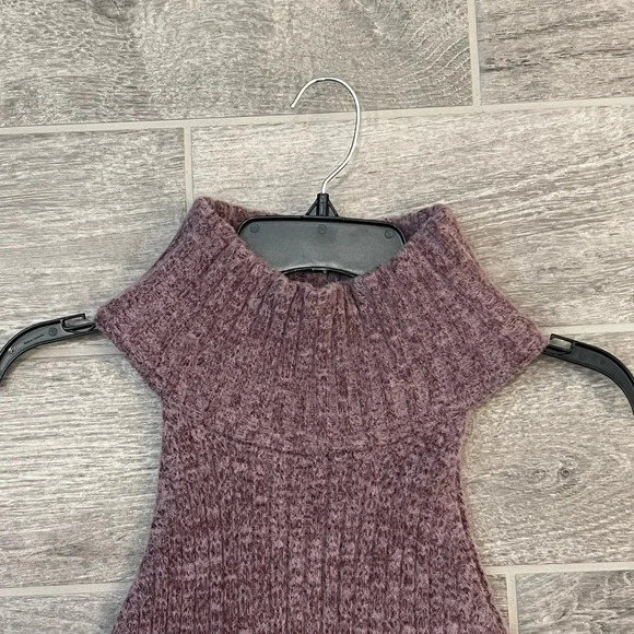 NWT Free People Claude Mini Sweater Dress Size Large Brandy Wine Sleeveless Knit - Picture 5 of 11